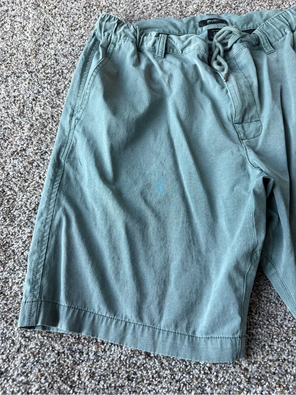 RVCA All-Time Men's 33 Seafoam Green Chino Hybrid Shorts Surf Skate Drawstring
